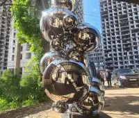 Скульптура из зеркальных шаров нержавеющая сталь (517531) поставка арт-объект в Волгограде