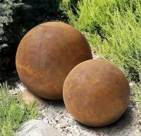 Шары сталь кортен 2 штуки декор (518937) ∅ 1,35 - 0,85 м. Волгоград