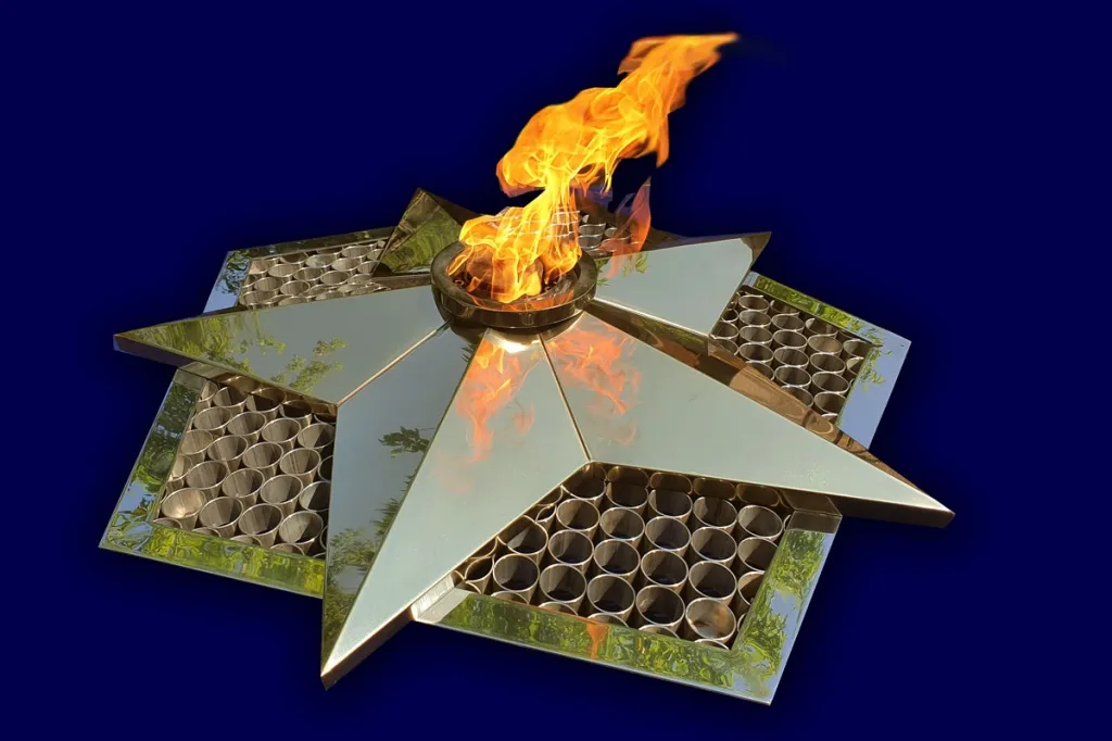 Вечный огонь звезда с газовой в Волгограде 