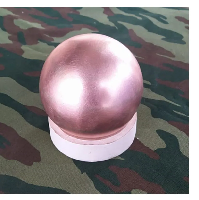 Шлифованная медная сфера - диаметр 100 миллиметров. Толщина стенки 1,5 миллиметра. Производство медных шаров - Волгоград, NSO-PiroClub